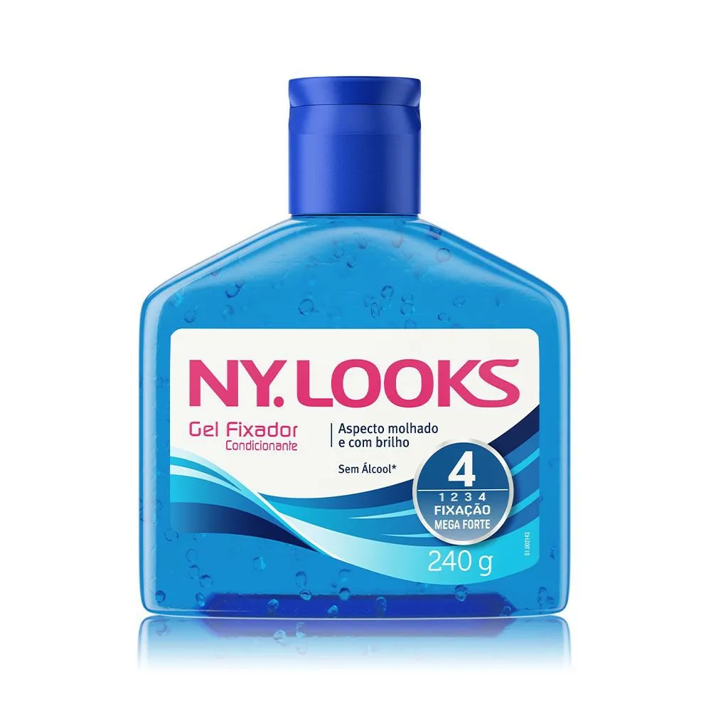 Gel Fixador Ny Looks 4 Fixação Mega Forte 240g