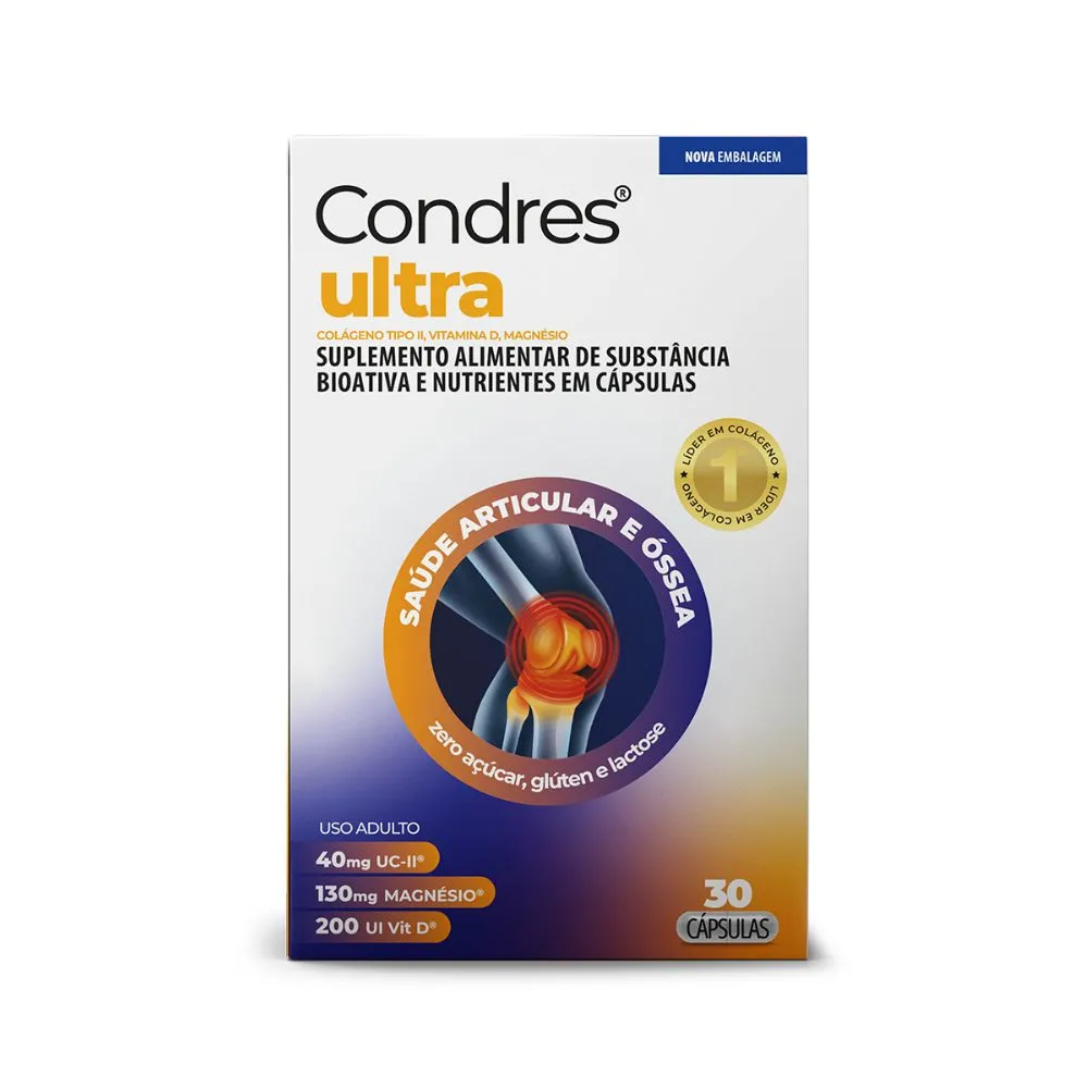Colágeno Tipo Ii Vitamina D E Magnésio Condres Ultra 30 Cápsulas